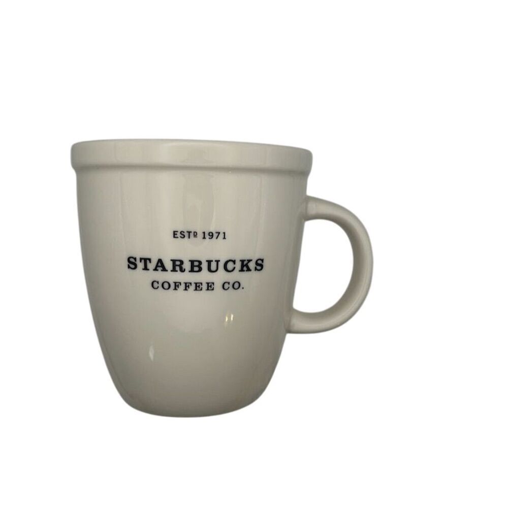 Vintage 2001 Starbucks Barista Ceramic Mug White Black Lettering